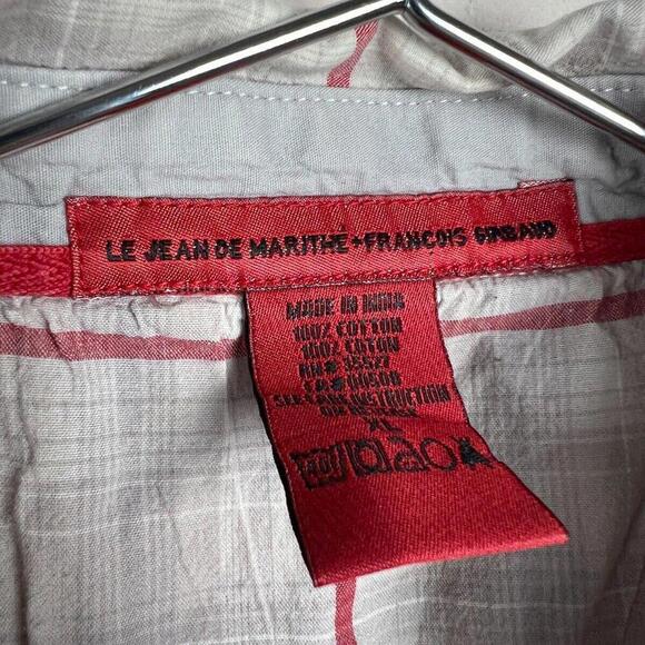 Marithe Francois Girbaud Shirt Mens XL VTG Plaid Gray Button y2k - Picture 3 of 4
